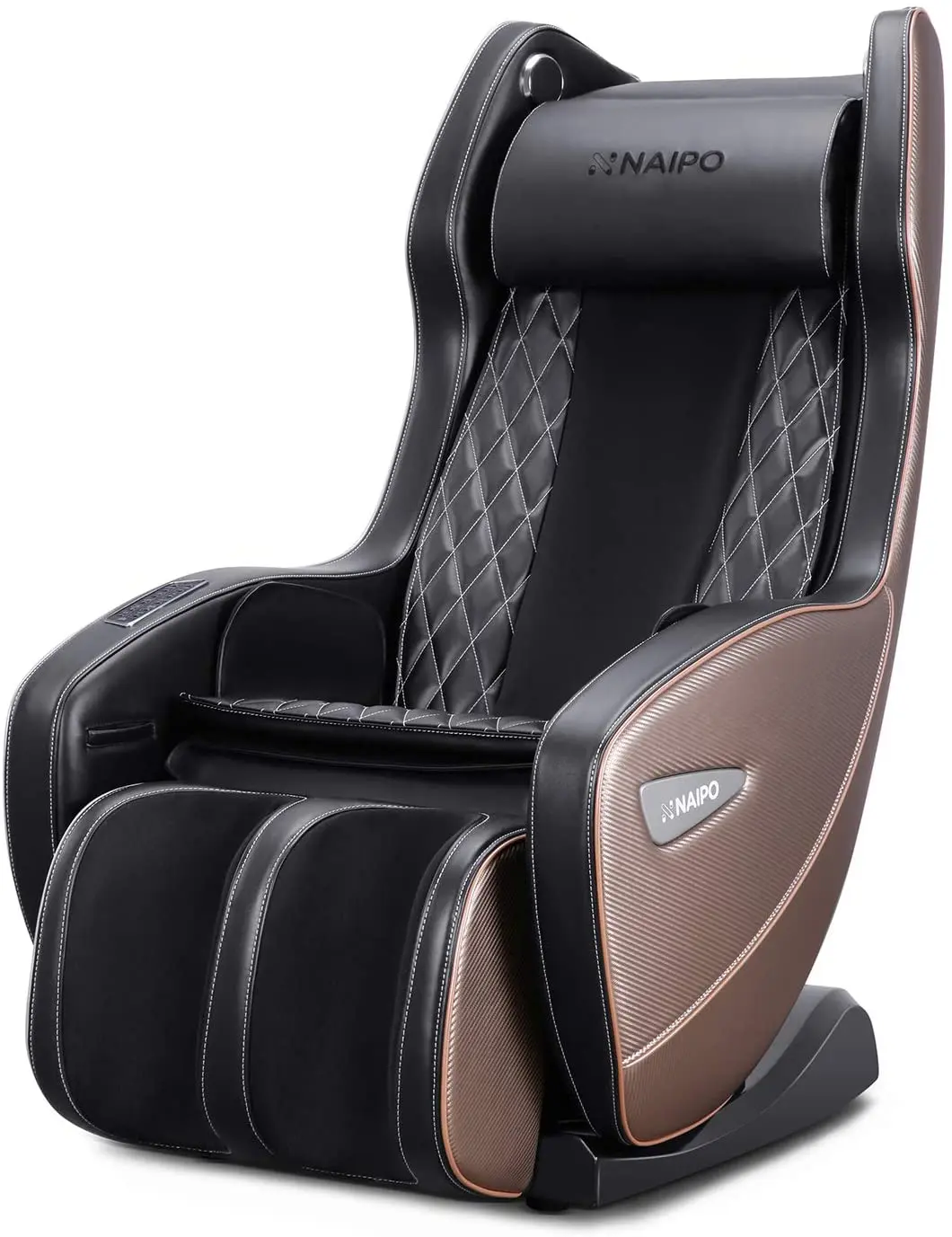 NAIPO Premium Massagesessel, Design-Award, Bluetooth, Liegefunktion, Space-Saving, Braun - Image 11
